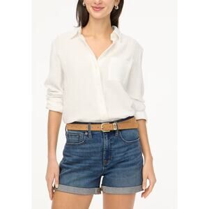 J.Crew High Rise‎ Classic Denim Shorts in Dark Pacific Blue Wash Size 26